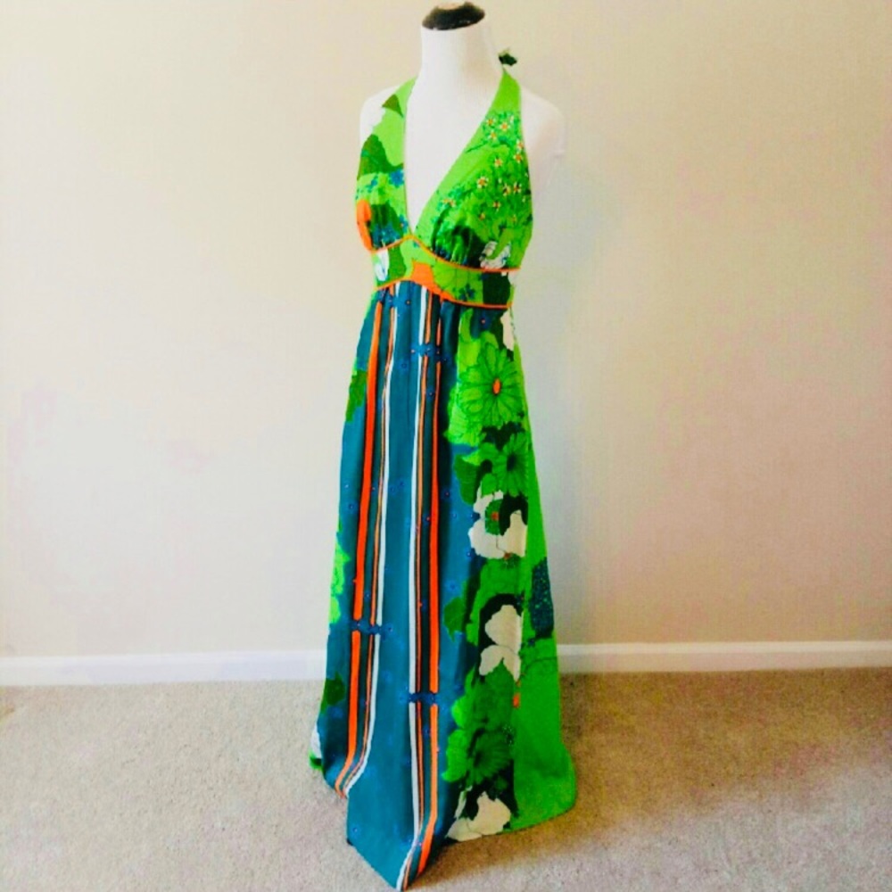 Vintage Hawaiian Halter Dress